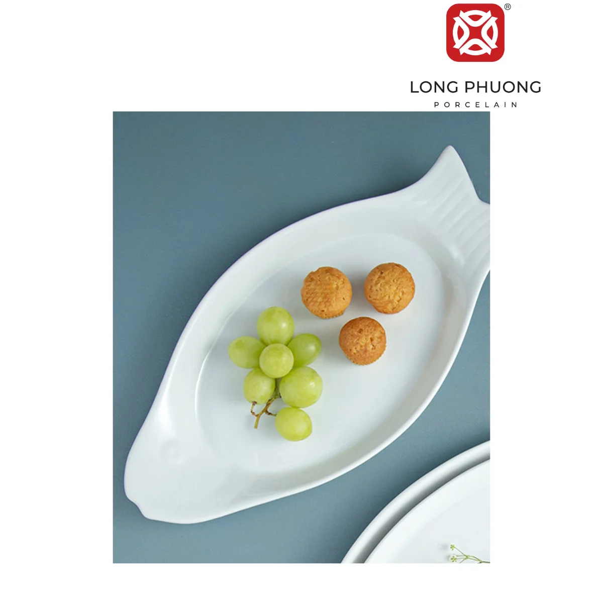 Wholesale Unique Fish Shape Ceramic Plate Customized Sizes Serving Salad Decoration Hotel/Restaurants/Kitchen