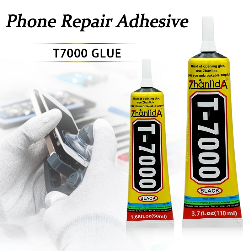 T7000 50ml Black Glue Bezel Sealant Sticky Computer Cell Phone Screen Glue Repair Back Cover Back Shell T7000 Repair Glue