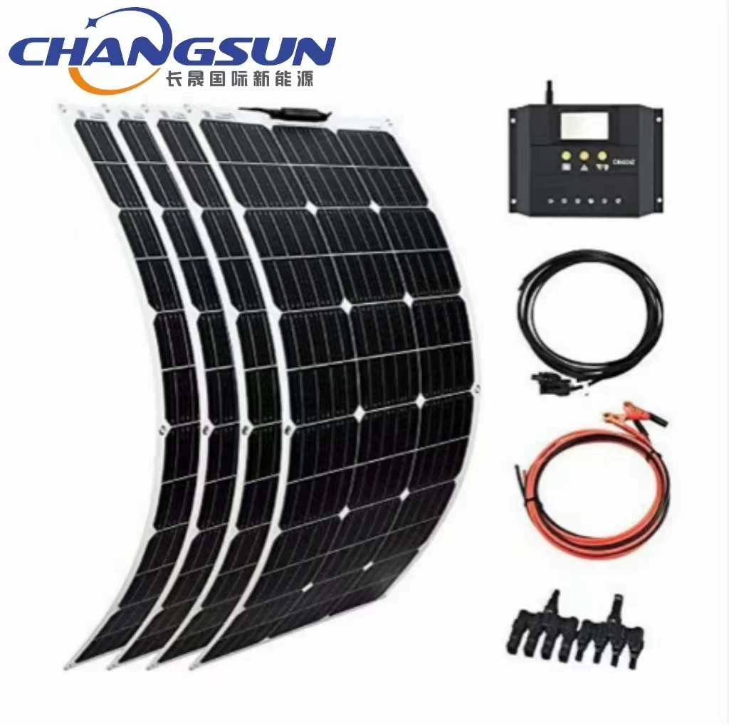 Customization Thin Film Roofing Sheet Portable Paneles Solares Costos Monocrystalline RV Car Roof Flex Flexible Solar Panels