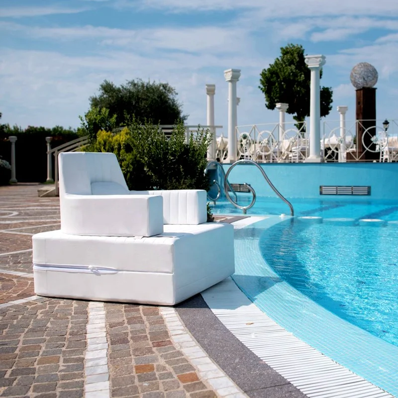 Manufacturer Sofa Bed Lounge Furniture Water Floating Bed In Swimming Pool
