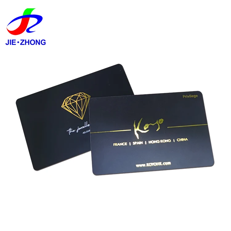 Splendid Quality CR80 Credit Card Size Hot Stamp Gold/Silver Foil PVC Cards