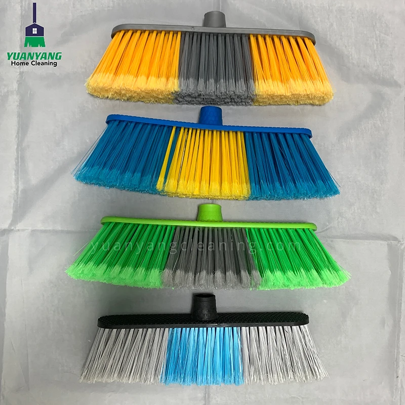 Cheap broom stick long handle house cleaning broom plastic big broom for the street