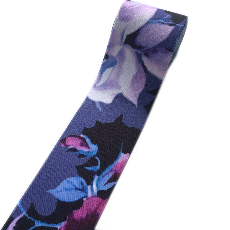 Customized Underwear Waistband Soft Elegant Flower Printed Elastic Band For Garment