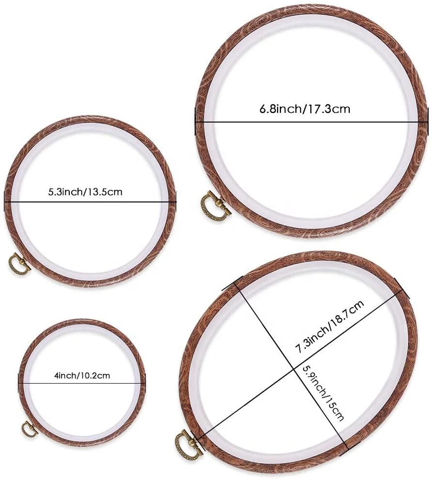 Оптовая продажа DIY винтажный деревянный дисплей цветок натяжение цветок вышивка обруч для вышивки и вышивки крестиком
