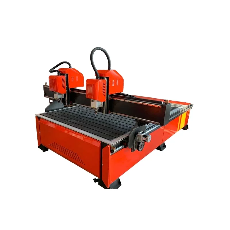 Double heads 5.5kw spindle and saw carving cutting 5 axis stone cnc router 1325 for stone
