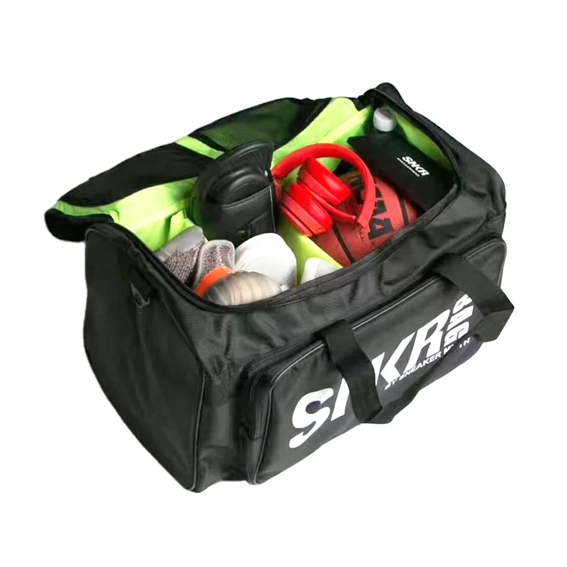 Custom men travel duffle gym bags sneaker bag with shoe compartment