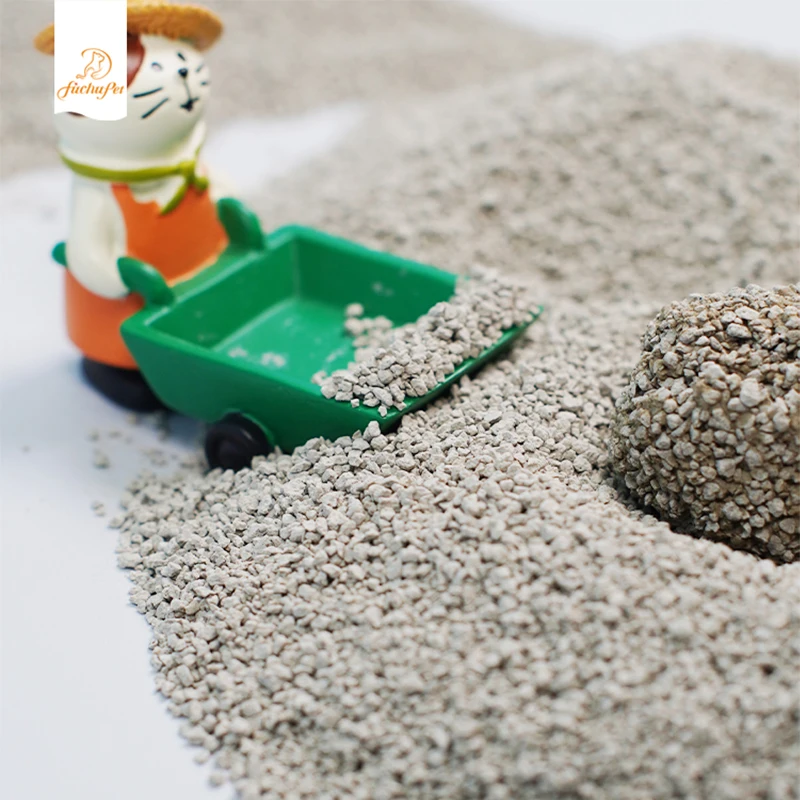 Luxury Crushed Bentonite Cat Litter Strong Clumping Fresh Peach Scented Activated Carbon Granules Irregular in Size
