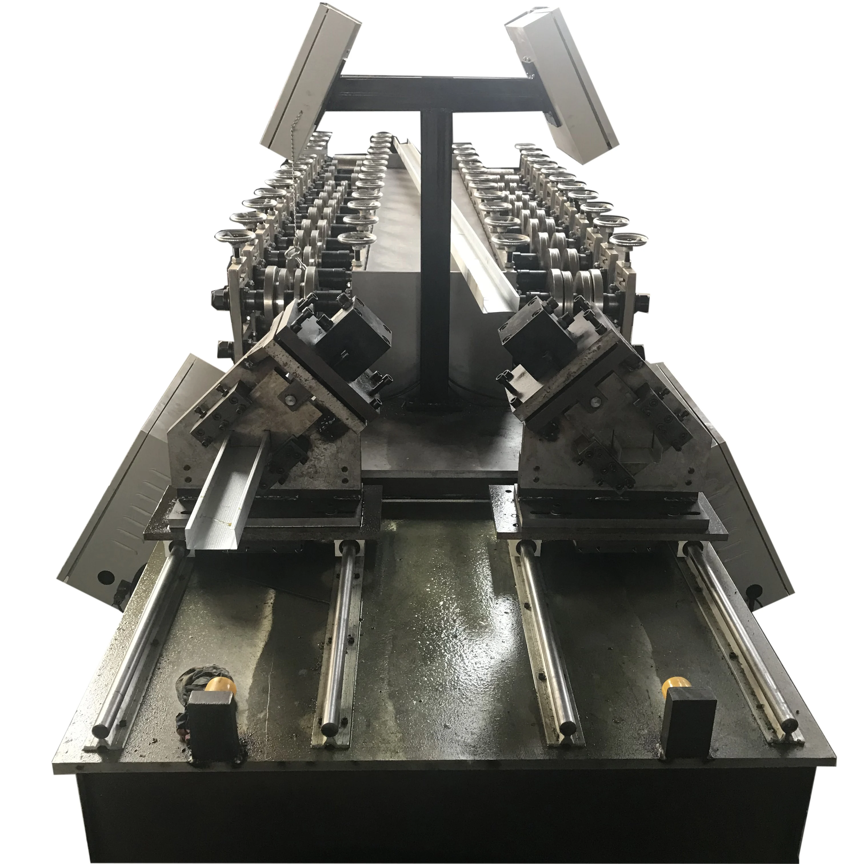 Galvanized C U  Light Gauge DryWall Channel Track Truss Two In One Double Row Light Gauge Steel Roll Forming Machine