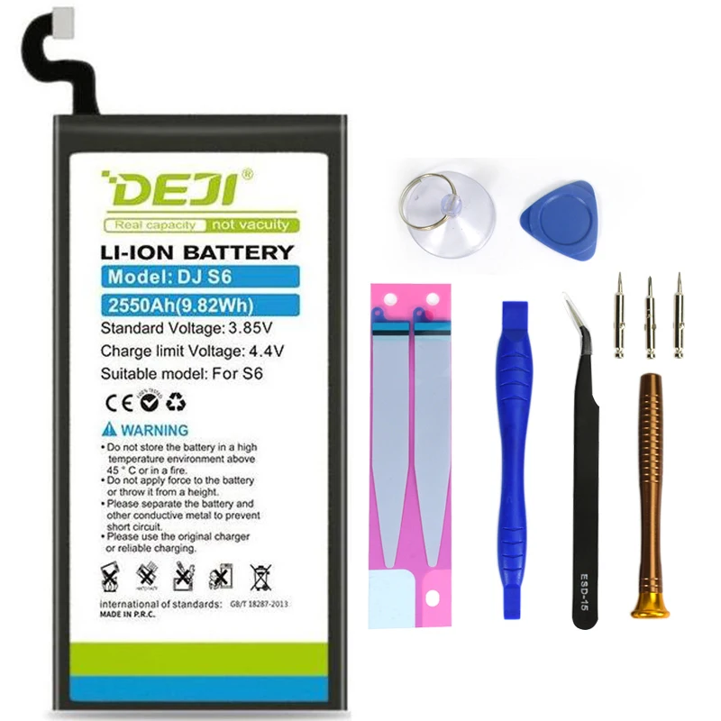 DEJI G9200 G9208 G9209 G920F G920P G920T G920L G920V Battery For Samsung Galaxy S6 EB-BG920ABE
