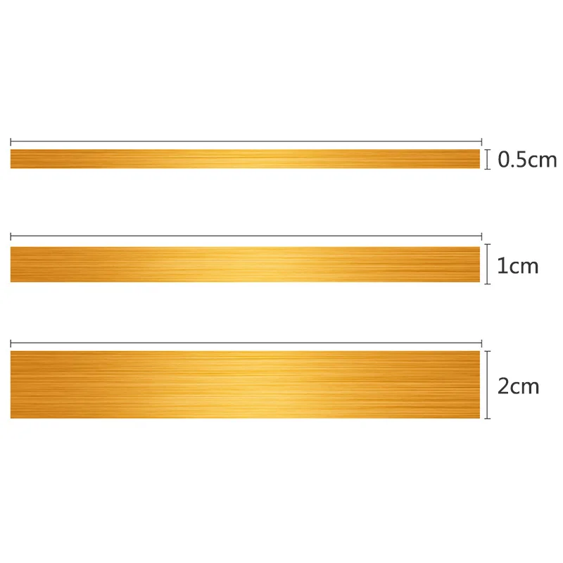 Gold Foil Tape Strip Sticker For Floor Tile Decor Waterproof Wall Gap Sealing Tape Bathroom Kitchen Accessories