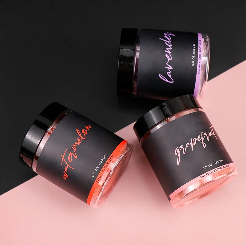 2022 OEM Custom Private Label Lavender Fruit Sugar Cubes Body Scrub Best Natural Organic Bath Exfoliant SPA Whitening Body Scrub