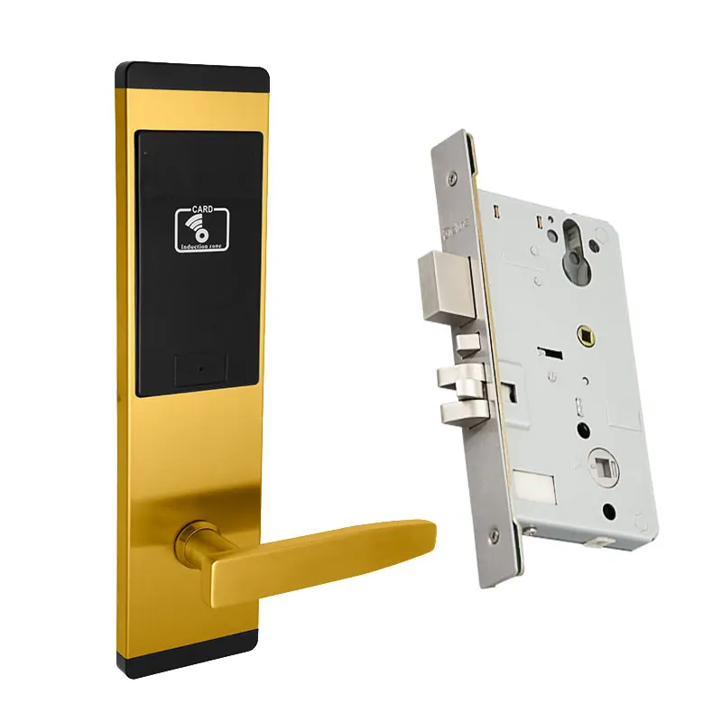 Deluns Best Security Electronic Lock Keyless Swipe RFID Key Card Entry Door Lock with Free Hotel Lock Software