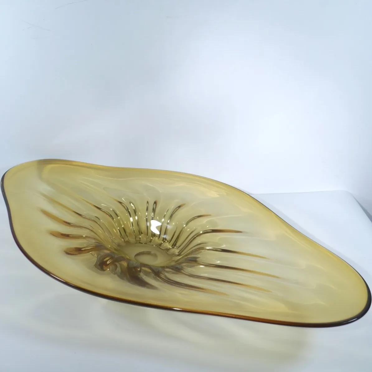 Coastal Glass Serving Tray for Home Decor Large Rectangular Wood and Gold Tray for Food and Decoration Elegant Packaging