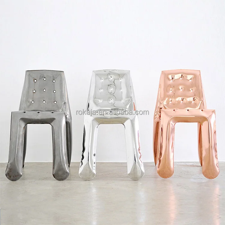 Unique Design Stainless Steel Single Chair Metal Balloon Backrest Lounge Chair Home Furniture Living Room Decorative Chairs