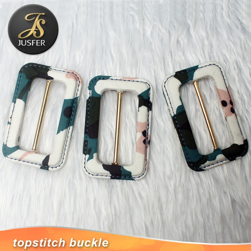 Belt buckle manufacture supply 5cm bar size aluminum belt buckle for women garment topstitch buckle