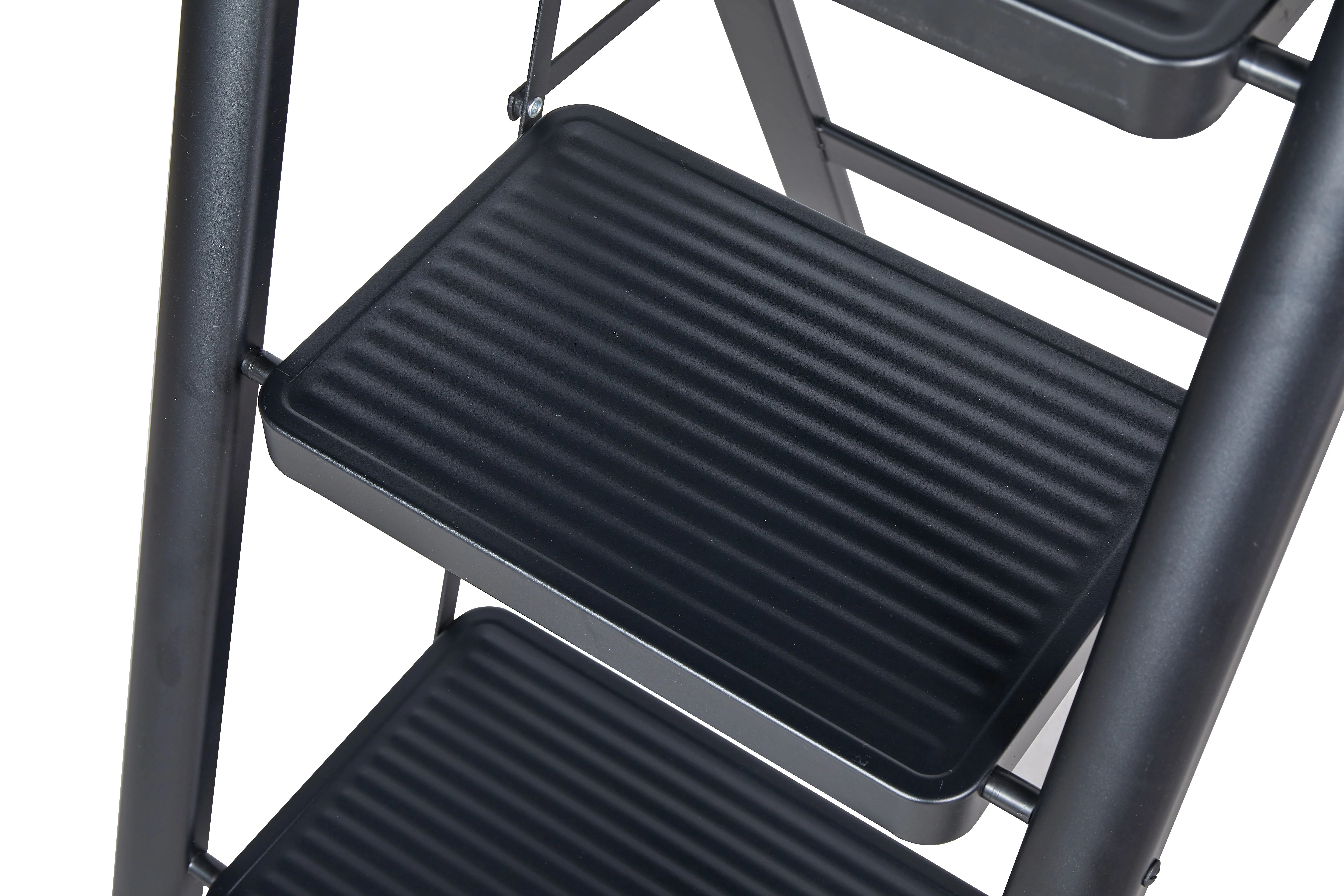 Portable Handrail Steel Folding Ladder 3/4/5 Steps Household Stairs Ladder With Wide Pedal