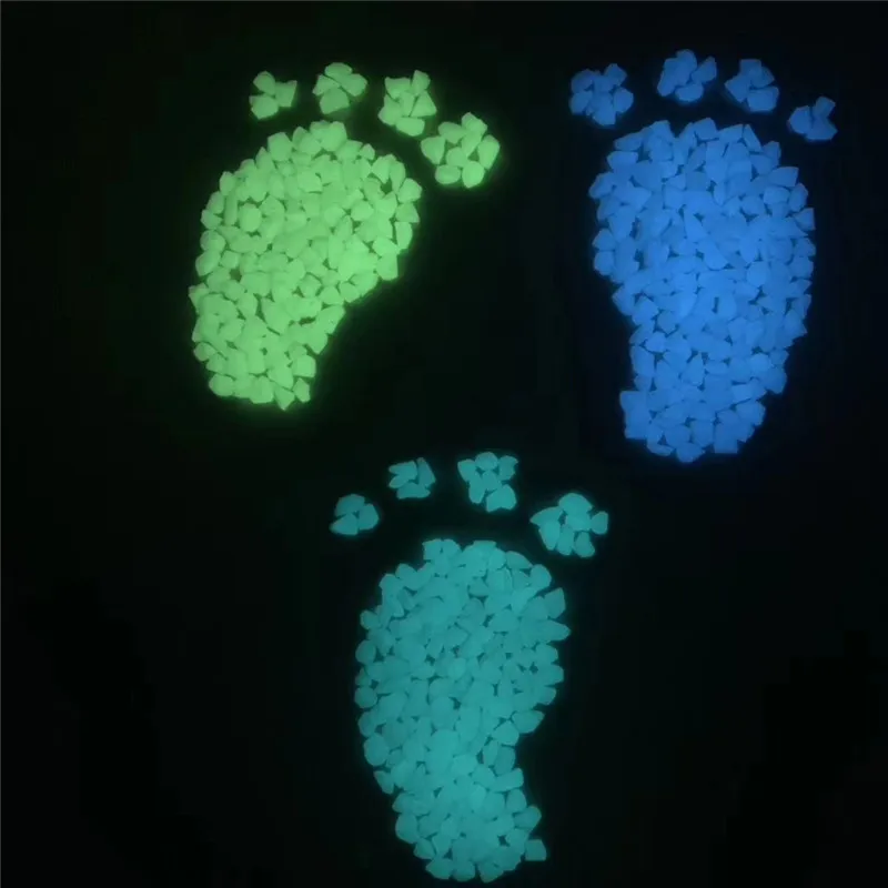 3 светящиеся цвета и несколько размеров частиц в темноте стеклянный