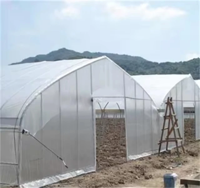 Agricultural 120 Micron Plastic Film UV Resistant Single-span Shade Cloth Tropical Climate Greenhouse Drip Irrigation Set