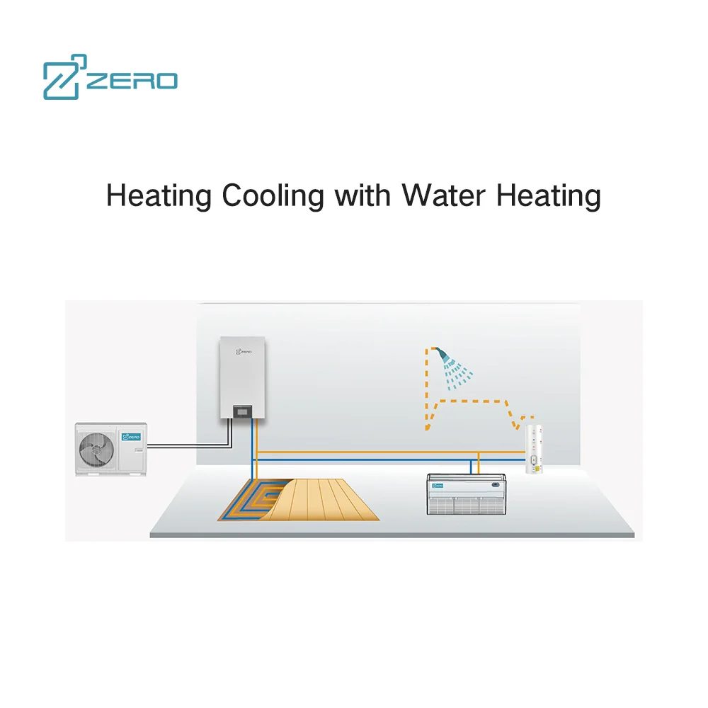 ZERO R32 Storage Electric Sanitary Hot WIFI Water Heater Tank Bathroom Domestic Air To Water Heat Pump Water Heaters