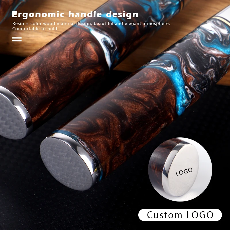 high quality professional good price custom Logo damascus stainless steel  kitchen chefs knives for sale