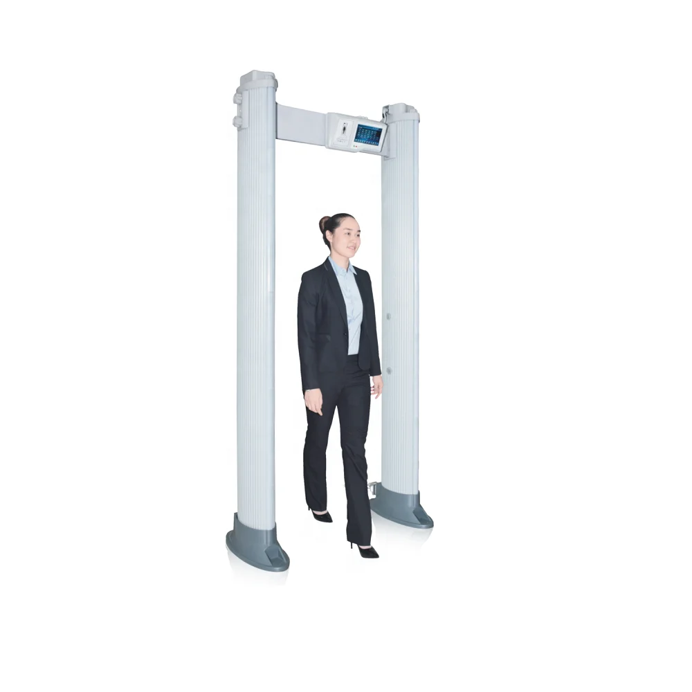 IP 65 Waterproof Outdoor Metal Detector Door Gate 6 Zones Oval enchanced pinpoint walk through metal detector security 33 zone