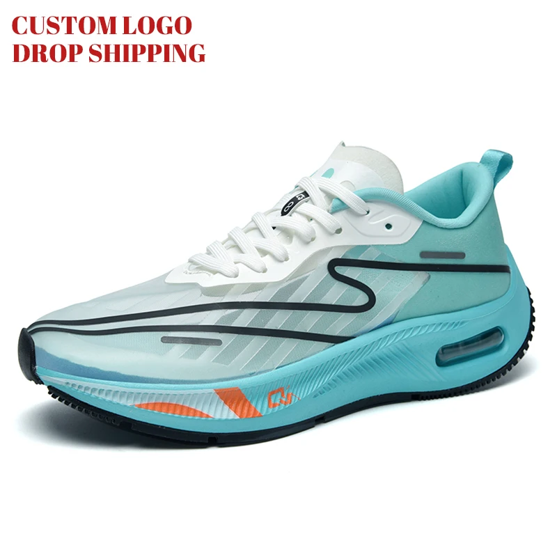 Latest design custom logo athletic shoes factory trainer sneakers runner male man casual air cushion running shoes sneakers