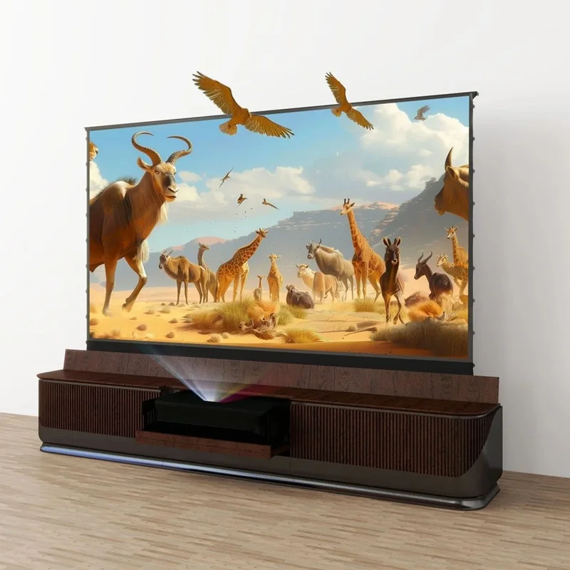 New VIVIDSTORM DUNE Motorized Cabinet,100 inch Laser TV  Electric Shelf Sliding Module for Ultra Short Throw Projector Stand