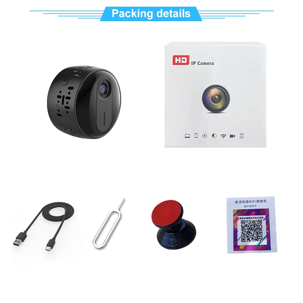 Good Quality Wireless Security Small Camera Wifi Mini Camera Hd 1080p V380 APP