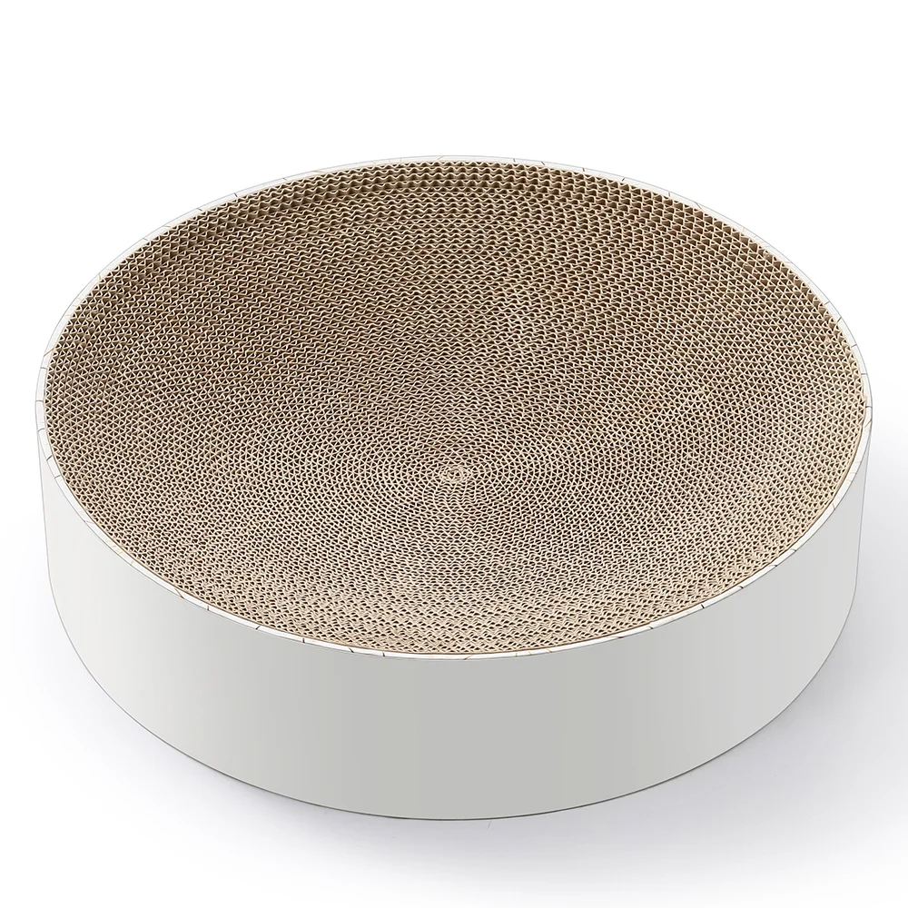 Large Corrugated Cat Litter House Regular Disc Pet Scratching Board Bowl Shape Sticky Model Made of Paper