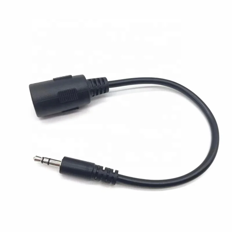 PVC black 5 pin midi female plug to 3.5mm jack stereo plug audio cable