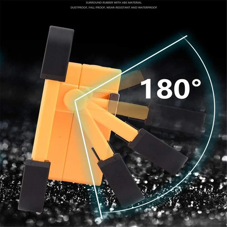 Outdoor camping USB power bank portable rechargeable solar spotlight floodlight with warning light work light battery