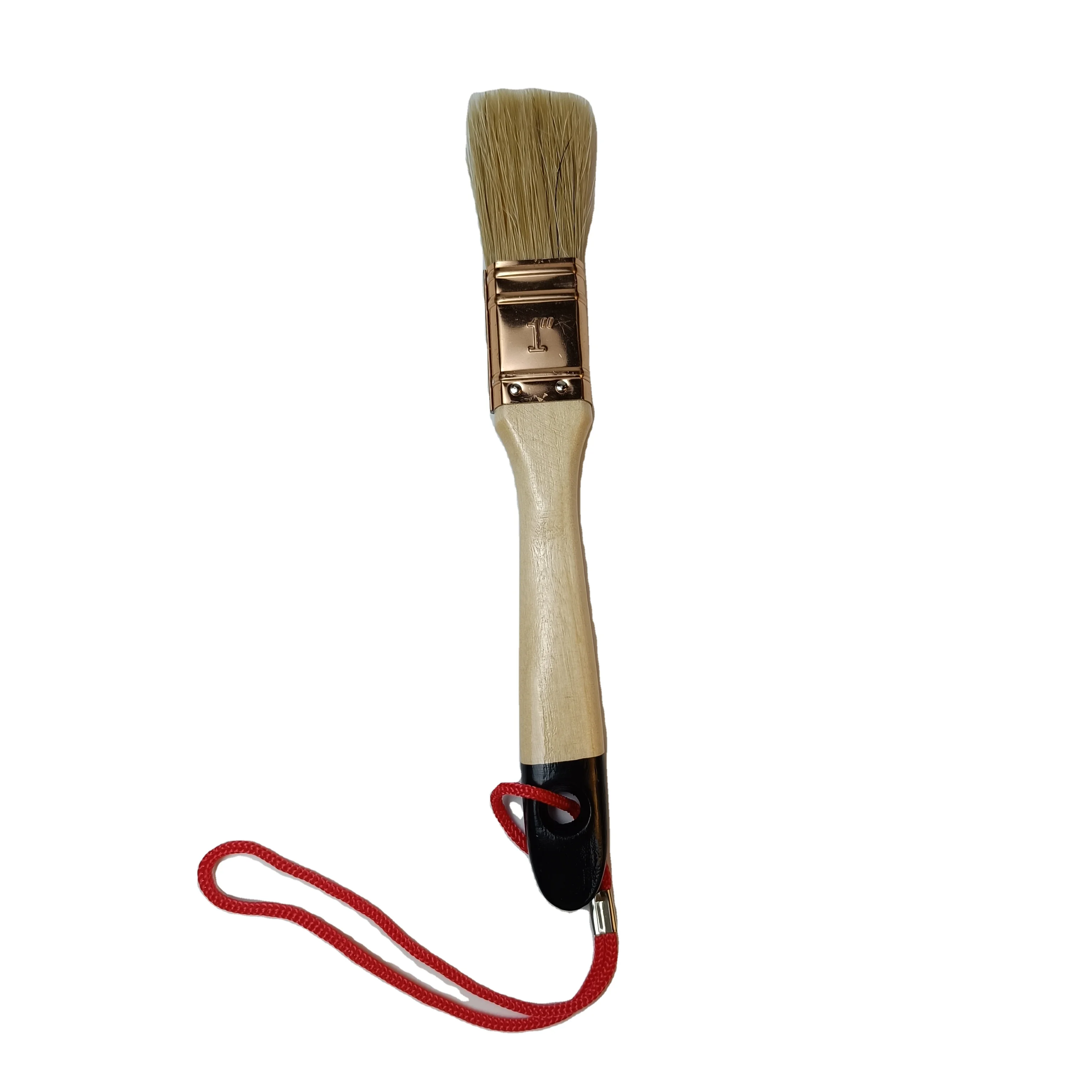 1 inch Natural White Bristles with Wooden Handle Brush Paint Good Quality  Thailand Type Paint Brush
