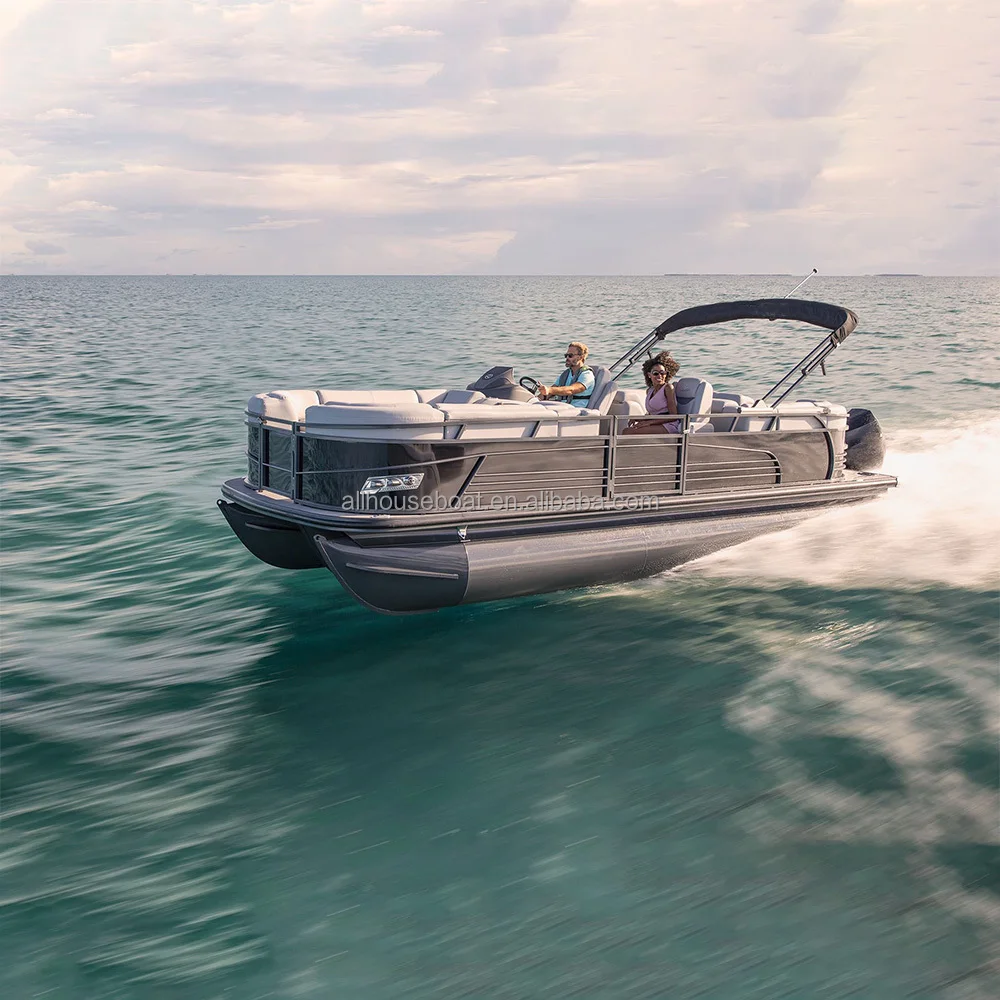 Factory Price High Quality Luxury Party Pontoon Boat 29FT 20 Passengers Large Space Pontoon Boat