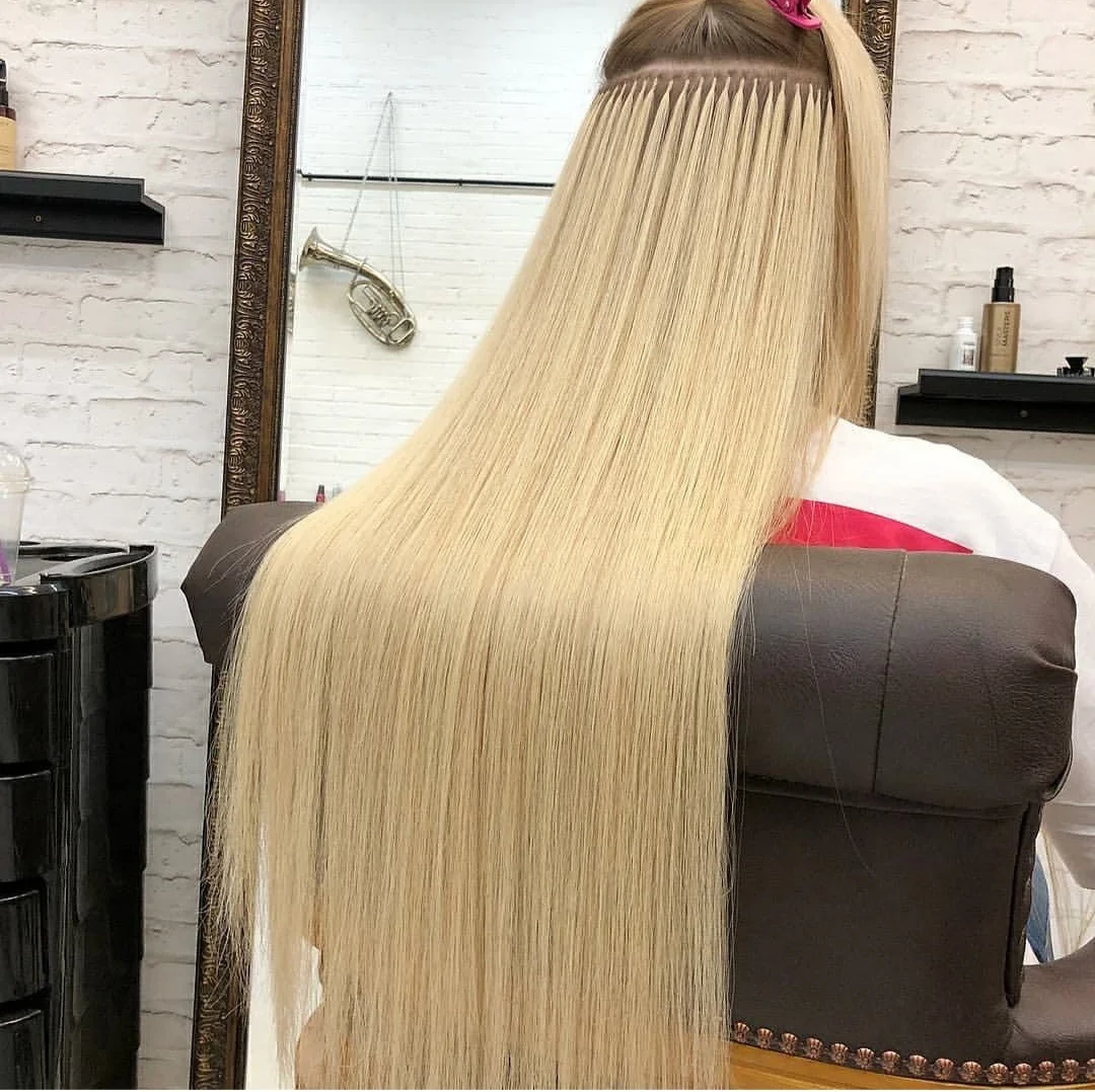 Keratin hair Wholesale price High quality 100 Vietnamese Flat tip Blond hair extention
