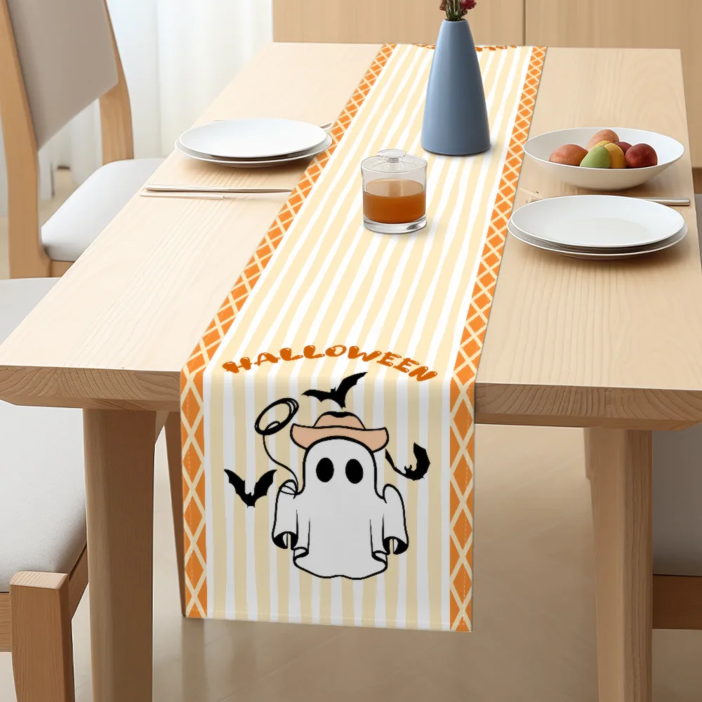 Beautiful Throw Table Runner Hot Sale Digital Printed Beautiful Halloween Table Runner Long Polyester Custom Table Runners