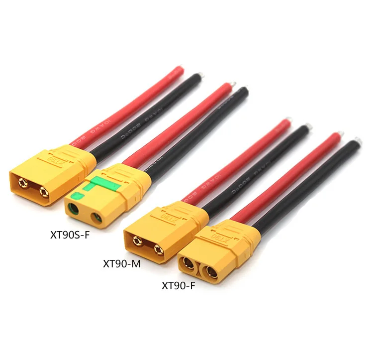Amass XT60 Female Male Adapter XT90 Connector XT60H Plug Extension Cable 12AWG 150mm For RC Lipo Battery