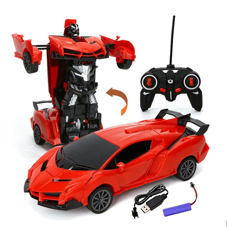 Deformation Electric Robot Transform Toy 1:16 Remote Control Car 2 in 1 Battery Plastic Window Box 60 AA RC