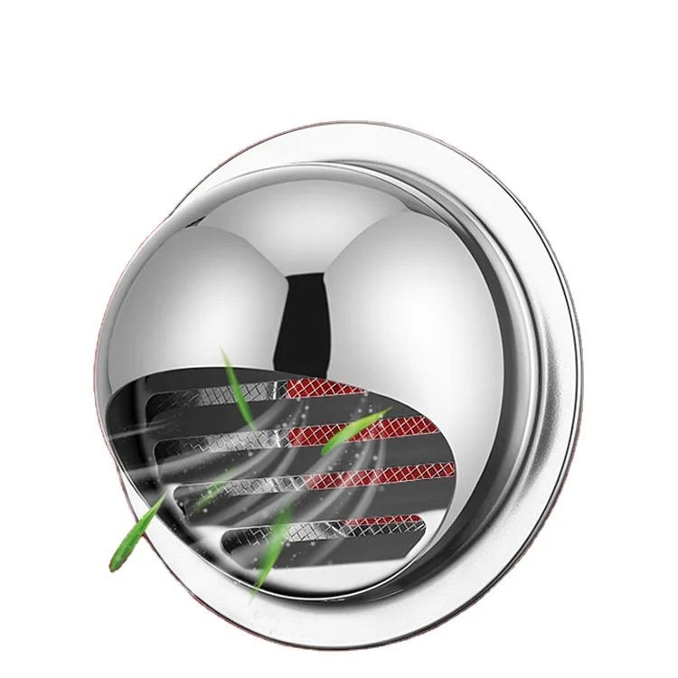 Wholesale wall vent cap Stainless Steel Waterproof exhaust round air pipe vent cover cap for ventilation system