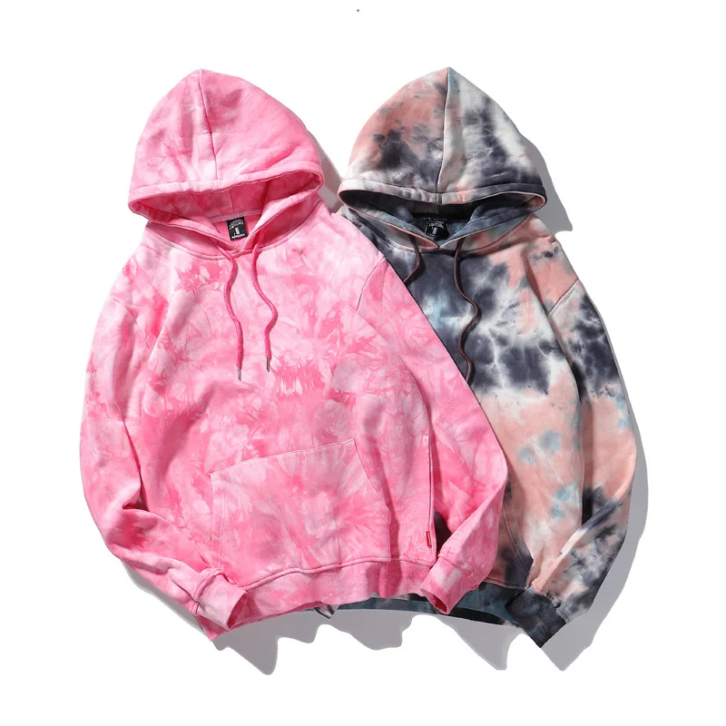 
Low MOQ OEM 100% Cotton French Terry Custom Tie-dye Hoodie Man and Women Sweatshirt 