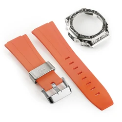 Designed case For Casio For G-Shock GA2100 Metal Strap GA2110 Watch band for GA-2100 Stainless steel Watch Accessories man