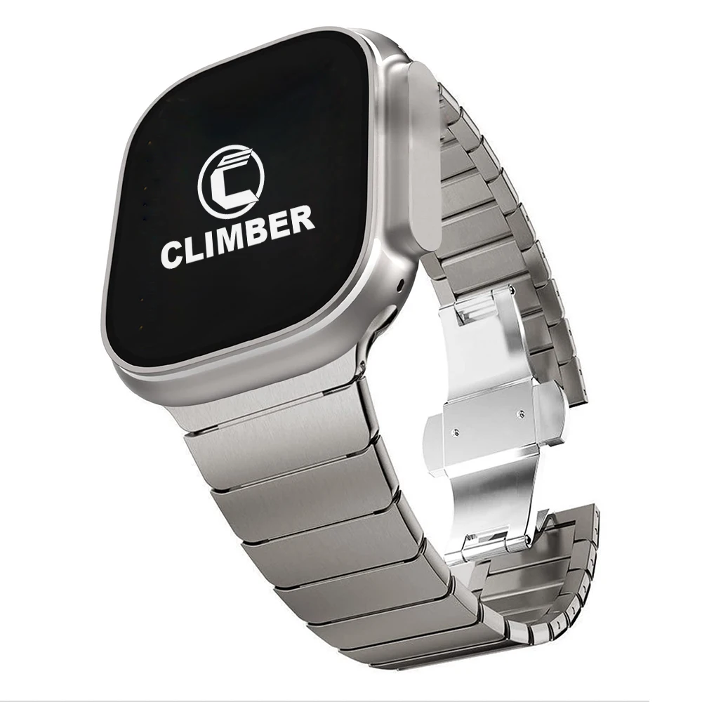 Climber Ultra Watch Band Adjustable Luxury Magnetic Mesh Metal Straps i Watch Series 8/7/6 Stainless Steel Watch Bands For Apple