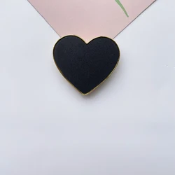 INS Hot-Selling Plain Mobile Phone Holder Wholesale Solid Color Heart-Shaped Handle Phone Holder Bracket Phone Grip Custom Logo