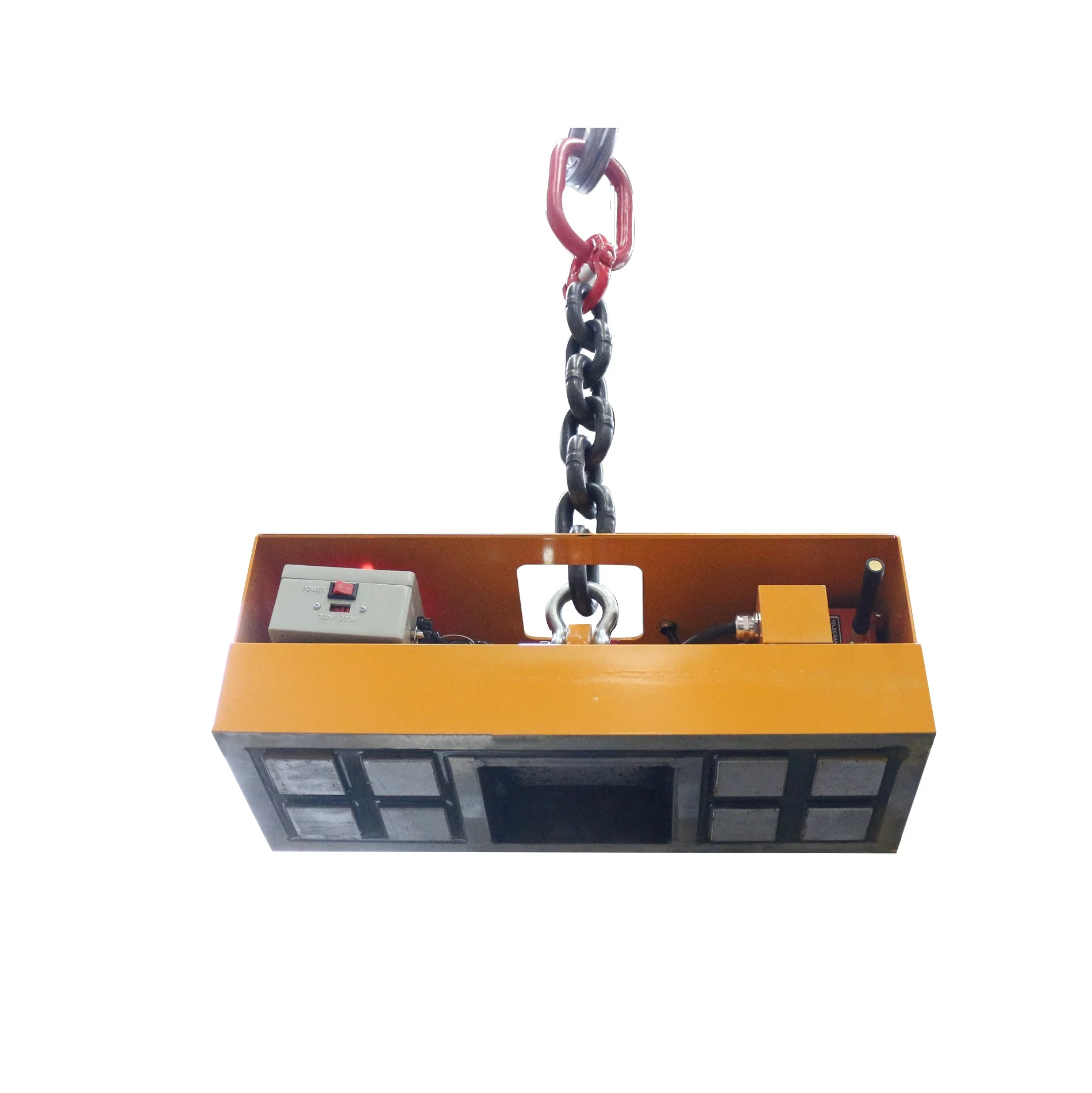 Manufacturer HVR MAG remote control small heavy duty steel billet lifting electromagnet with controller