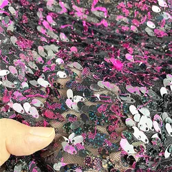 Special Encrypted Sequins And Foil Printed Fabric Wedding Sequins Costume Dance wear Party Stage Fabric Hot Sale