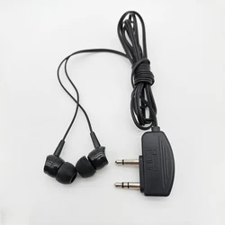 Cheap 2 Plug Retractable Wire Airline Earphone Foldable Disposable Earphone