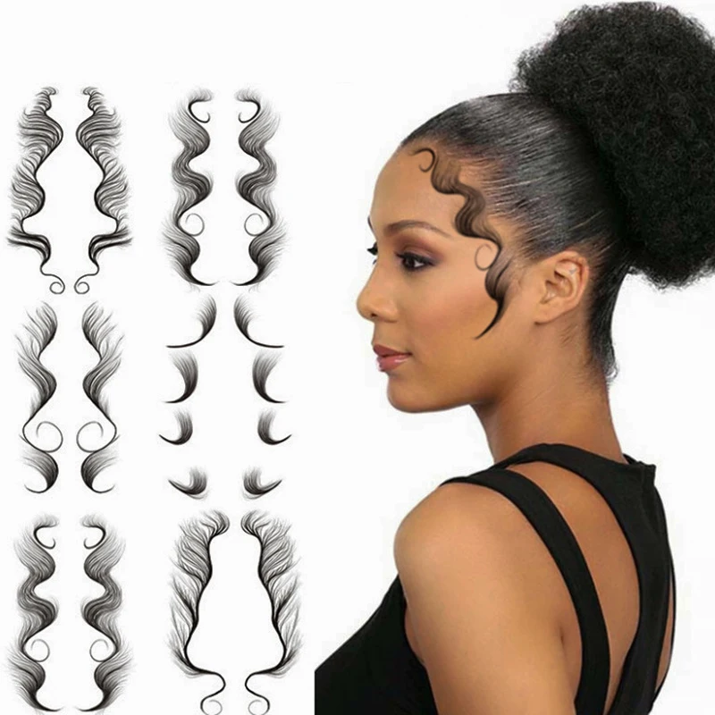 Factory Wholesale Price Custom Private Label Temporary Baby Hair Edge Tattoo Sticker With Bangs