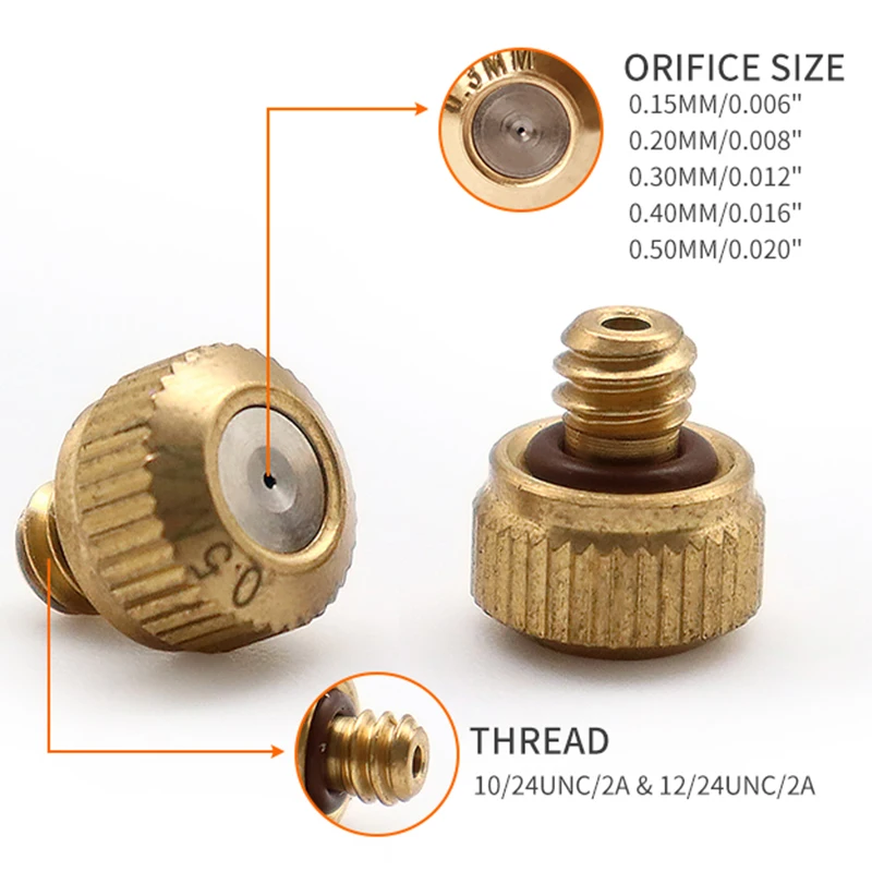 Cozymist Long Lasting 10/24 Thread Low Pressure Brass Water Mist Nozzle For Spray Cooling