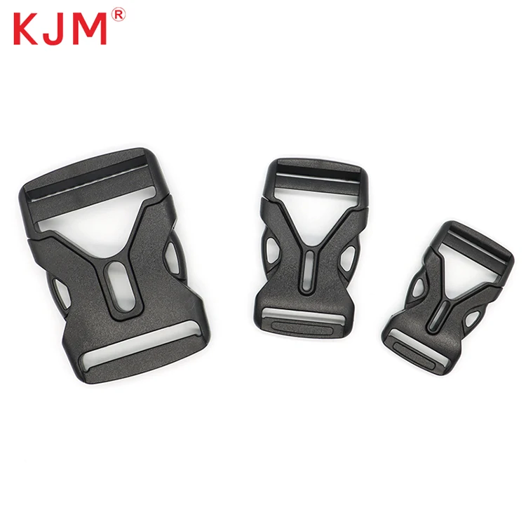 Kjm bike bags accessories 20mm 25mm 32mm 38mm 50mm customized logo webbing strap plastic buckle