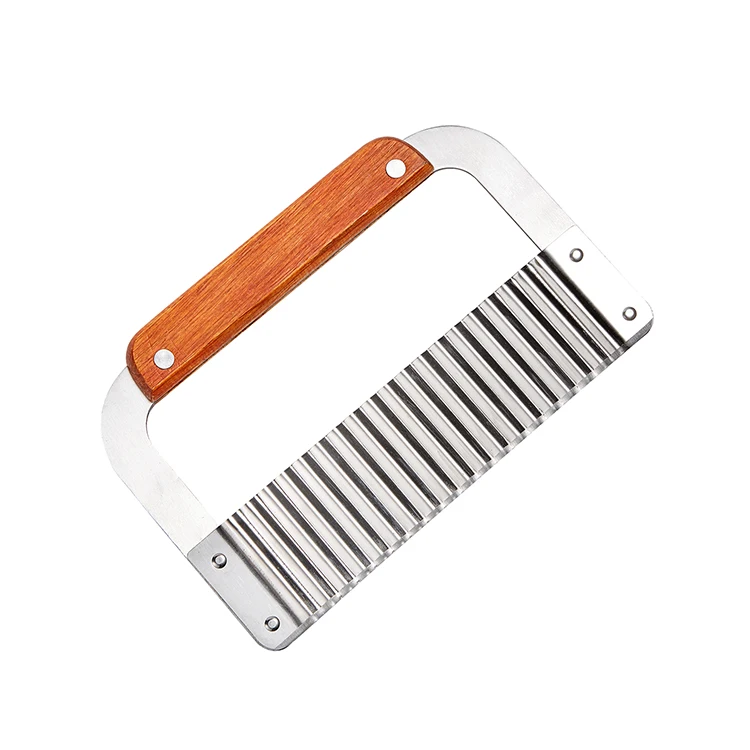 Food Grade Corrugated Potato Cutter Knife French Fry Stainless Steel Potato Cutter Chopper  Potato Slicer