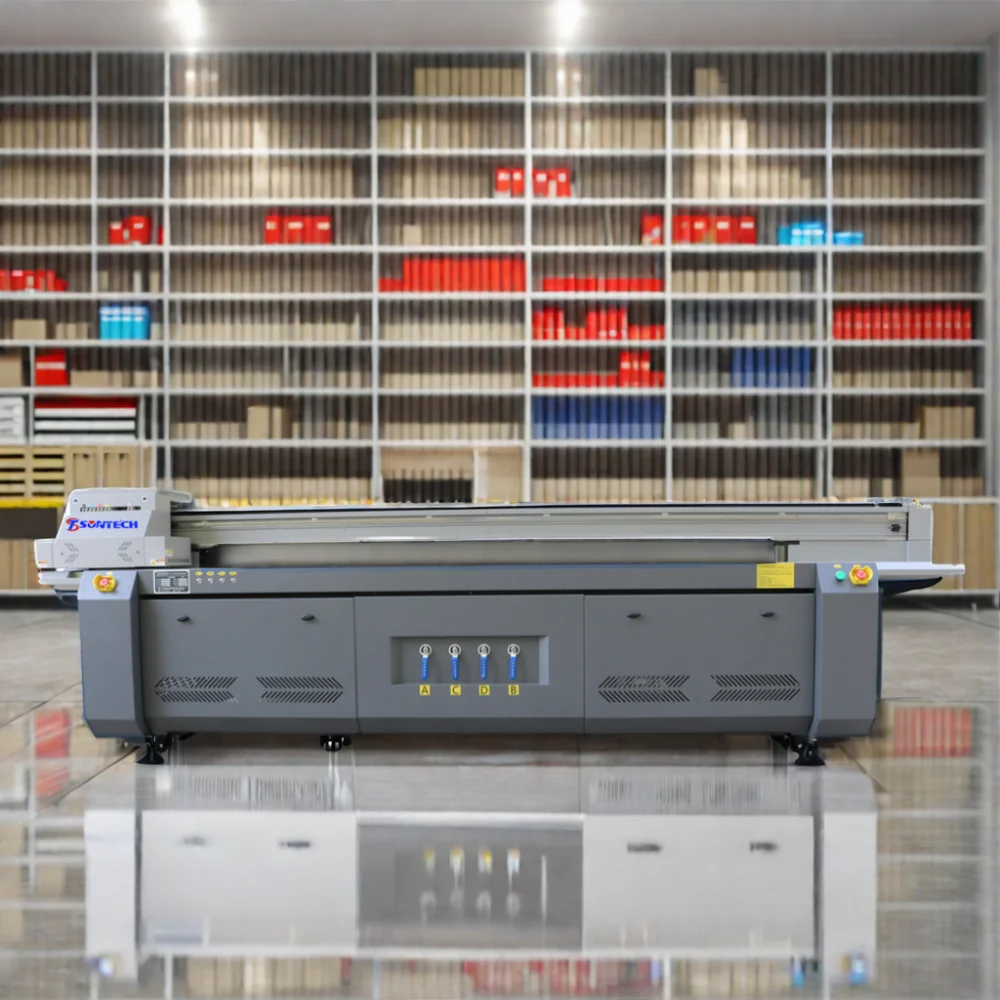 High-end hot selling large 3220UV digital color printing machine 3.2*2M size glass leather ceramic plate SLATE screen UV printer